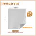 MECCANIXITY 10Pcs Adhesive Vinyl Sheets Bundle, 12" x 12" Self Adhesive Vinyl Matte Metallic Stickers for Cutting Machines Party Decoration Car Decal, Matte Silver