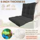 2 Piece Outdoor Patio Chair Cushions, Fade Resistant Outdoor Cushions for Patio Furniture, 6 inch Thickened Rocking Chair Cushions Set (Dark Gray, 24x24x6 inch - 2 Pieces)