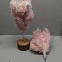 CCINEE Table Top Pink Artificial Christmas Tree, 2 Ft Small Mini Pink Xmas Tree with Flocking Snow Frost and Plastic Stand for Porch Coffee Table Centerpiece Arrangements Home Office Holiday Decor