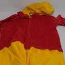 COSUSKET Snug Fit Unisex Adult Onesie Pajamas, Flannel Cosplay Animal One Piece Halloween Costume Sleepwear Homewear (Red/Yellow, XL)