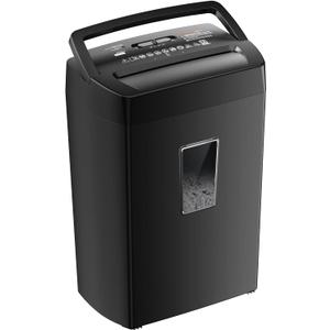 Bonsaii 12-Sheet Cross Cut Paper Shredder, 5.5 Gal Home Office Heavy Duty Shredder for Paper, Credit Card, Mail, Staples, with Transparent Window, High Security Level P-4 (C275-A)