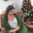 inhand Green Christmas Throw Blanket for Couch and Bed, Birthday Gifts for Women Teen Girl Friend Home Decor Knitted Blanket and Throws, Outdoor Lightweight Farmhouse Warm Woven Decorative, 50"x60"