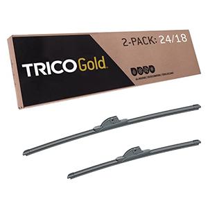 TRICO Gold 24" + 18" Premium Automotive Replacement Windshield Wiper Blades (Set of 2), Passenger and Driver Side All-Weather Beam Wiper Blades for Select Vehicle Models