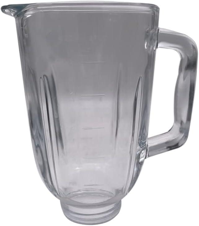 Replacement 5 cup Glass jar, Compatible with BLACK+DECKER Countertop Blender with 5-Cup Glass Jar, 10-Speed Settings, Black, BL2010BG And BLACK+DECKER Crush Master 10-Speed Blender, Black, BL2010BP