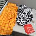 Cowboy Costume Men Yellow Plaid Shirt Vest with Neckerchief and Star Metal Badge Western Outfit Halloween Cosplay (Large)