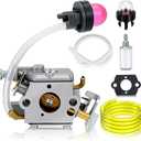 PR4218 596786602 Carburetor Kit Compatible with Poulan Pro PR4218A Poulan PL3816 PL3314 PR4016 PD4218 PD4016 18Inch 42CC Gas Chainsaw Model Parts