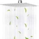 Hibbent All Metal 10x9 Inch Shower Head, High Pressure Stainless Steel Rain Showerheads, Bathroom Rainfall Showerhead with Ultra-thin Design, Adjustable Brass Ball Joint, Silicone Nozzles, Chrome