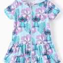 Disney Girls Swim Cover Up Terry Cloth Swimsuit Coverup Zip-Up Wrap Hooded (Purple, 10-11Y)