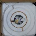 Mid-Century Modern Ceiling Light: Mid Century Flush Mount Ceiling Light for Bedroom - Vintage Glass Three-Layer Ceiling Light (Orange)