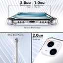 Shields Up Designed for iPhone 15 Case, Minimalist Wallet Case with Card Holder (3 Cards) & Ring Stand, [Drop Protection] Slim Protective Cover for iPhone 15 (6.1 inch) - Clear