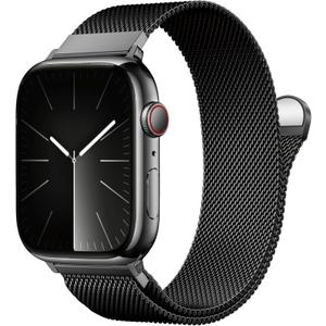 BXUXOHS Milanese Loop for Apple Watch Bands 49/46/45/44/42mm(S3/2/1) Ultra3/2/1 49mm Women Men,Magnetic Stainless Steel Mesh Metal Strap for iWatch Bands Series 11 10 9 8 7 6 5 4 3,SE3/2/1