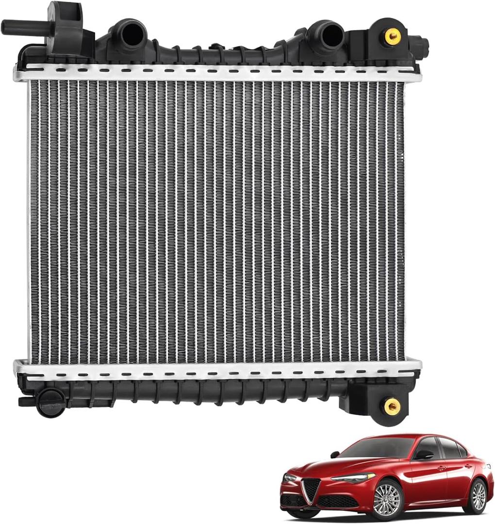 Right Radiator with Oil Cooler For Alfa Romeo Giulia Stelvio 2017-2024 2.0L 2.9L 50540153