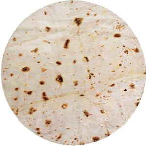CASOFU Burrito Tortilla Throw Blanket 71 inches for Adult Kids, Novelty Tortilla Wrap Blanket Funny Gifts for Women Men Teens, 285GSM Soft Flannel Taco Blanket Birthday Gifts for Boys Girls(Beige)