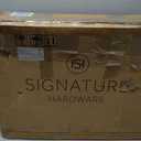 Signature Hardware 539975 Pentero 29" Tall Fireclay Pedestal Bathroom Sink Stand Only