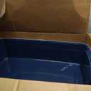 IRIS USA XX-Large Cat Litter Box, Open Top Extra Large Litter Box for Big Cats and Multi-Cat Households, High Sided Scatter Shield, Easy to Clean, 30"L x 20"W x 14"H, Navy