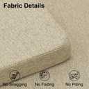Shinnwa Dining Chair Cushions Set of 2, Non-Slip Kitchen Chair Cushions with Ties and Machine Washable Cover, 2 Pack, 17 x 16.5 x 2in, Natural Linen