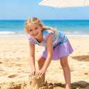 Girls Swimsuit 2 Piece Ruffle Bathing Suit UPF 50+ Tankini Swimsuit Skirt with Lining Size 3-10 (5-6 Years, A1-mermaid-03)