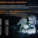 Tactical Flashlight Adjustable 350 Yards 1200 Lumen LED Light with Offset Mount for Outdoor Hunting