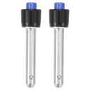 2 x uxcell 2 Pcs Quick Release Pin, 1/4" x 1.06"(Dia. x L) Ball Locking Pin with Push Button 304 Stainless Steel Ring Handle Locking Pin with Wire for Audio Bimini Top Marine, Silver