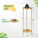 Plant Stand Plant pots Indoor Stands Metal Flower Pots Stand Plant Shelf for Multiple Plants,2 Tier Removable Display Plant Table Gardeing Gifts for Living Room Outdoor Garden Balcony Dcor Gold