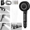 Filtered Shower Head with Handheld, High Pressure 3 Spray Showerhead with Filters & Upgraded Anticlog Nozzles for Hard Water Remove Chlorine, Reduce Dry Itchy Skin ON/OFF Switch for Pet Bath，Black