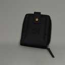 BULLCAPTAIN Genuine Leather Wallet for Men Large Capacity ID Window Card Case with Zip Coin Pocket QB-231 (Black)