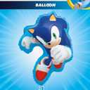 Sonic The Hedgehog Foil Balloons Set of 2 | Multicolor With Sticker | Birthday Party Decorations | Officially Licensed