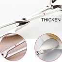 KEBE 2-PACK Serving Tongs for Cooking Buffet Party Catering, Thickening Food Serving Cake Bread Kitchen Salad Tongs, Stainless Steel