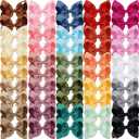 CLLOT 50 Pieces 4.5 Inch Hair Bows for Girls Clips Grosgrain Ribbon Boutique Hair Bow Alligator Clips For Girls Teens Toddlers Kids in Pairs