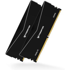 Acer Predator Pallas II DDR5 RAM 32GB (16GBx2) 6000MHz CL30 PC5-48000 Intel XMP 3.0 AMD Expo Compatible Computer Memory, Black - BL.9BWWR.433
