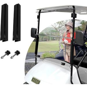 Golf Cart Windshield for EZGO TXT Gas and Electric Models, EZ GO TXT Windshield Fit for 1995-2013 e zgo txt Golf cart, Front Clear Windshield, Foldable Windshield Anti-UV Impact Resistant