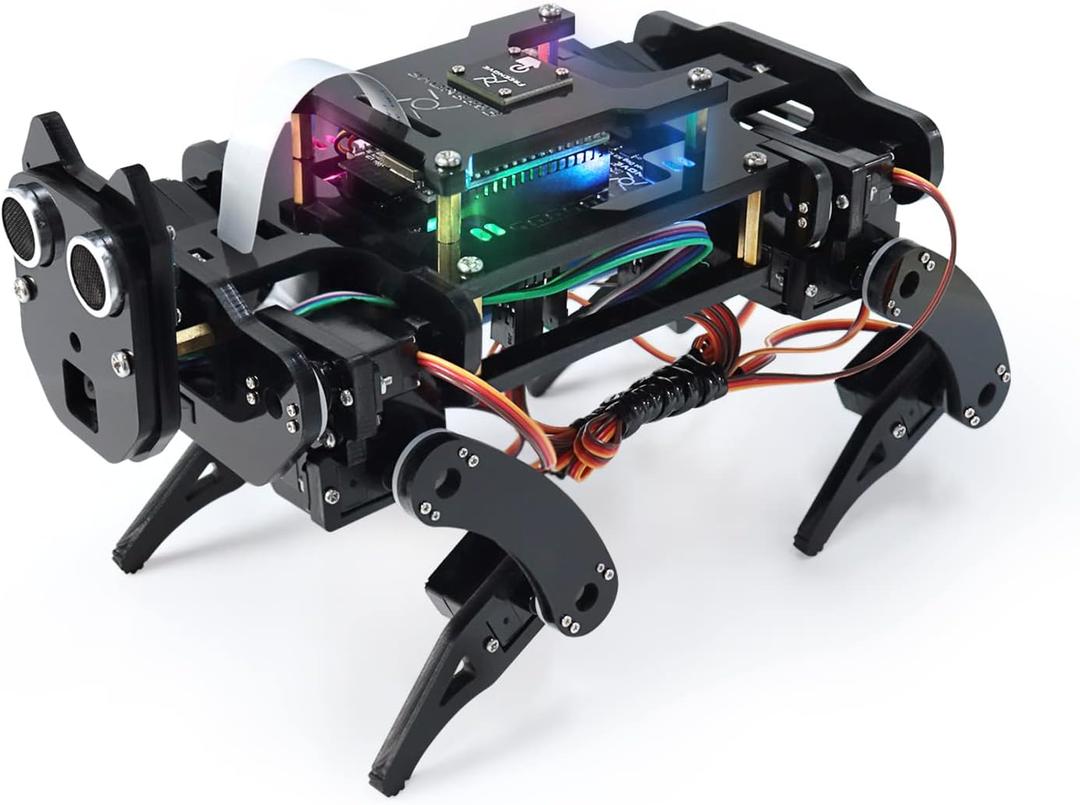 Freenove Robot Dog Kit for ESP32 CAM (Included), Dual-core 32-bit 240 MHz Microcontroller, Walking, Camera, Touch Sensor, Ultrasonic Ranging, Buzzer, RGB LED, Servo, App