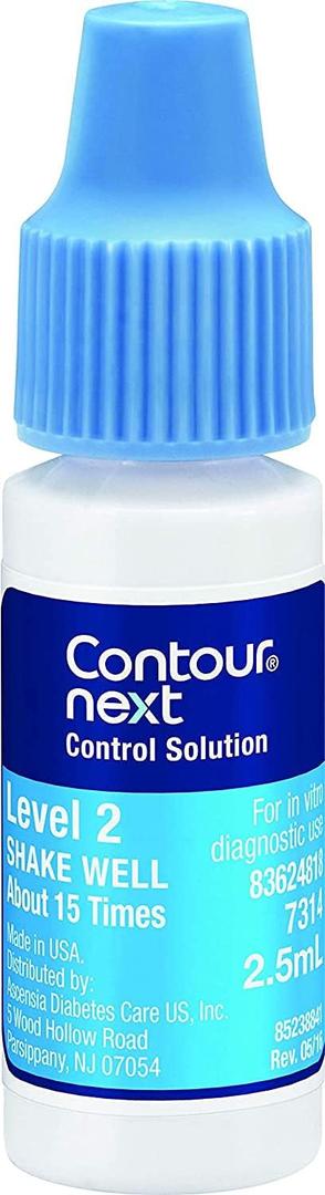 3 x Ascensia CONTOUR NEXT Control Solution Level 2 for Meters (2.5mL Bottle)