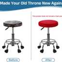 uxcell 4 Pack Stool Covers Round, 16-18 Inch Bar Stool Covers Washable Dustproof Slipcover Seat Cushion with Elastic for Bar Kitchen Living Room Decor, Black