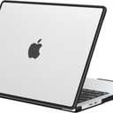 BlueSwan Anti-Cracking Hard Shell Case Compatible with MacBook Pro 14-inch M5 2025 2024-2021 Release M4 M3 M2 M1 Pro/Max Chip, Anti-Fingerprint Soft TPU Bumper, Frosted Clear