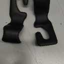 EldHus Headrest Hooks for Purses and Bags, 2 Pack Car Seat Hooks for Grocery Bag Handbag, Metal Car Purse Holder Covered by Leather, Black