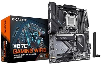GIGABYTE X870 Gaming WIFI6 AMD AM5 LGA 1718 Motherboard, ATX, DDR5, 3X M.2, PCIe 5.0, USB4, WiFi 6, 2.5GbE LAN, EZ-Latch 