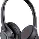 Bluetooth Headset, Wireless Bluetooth V5.4 Headphones with Microphone, Noise Canceling Multipoint Connect Wireless Headset with Mic for Work/Mobile/Laptop/Call Center/Noisy Office/Zoom - Black