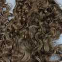 REECHO Curly Hair Extensions - 4PCS 18" GoGo Clip in Hair Extensions 100% Super Protein Hairpieces with Invisible Lace Weft Silky Soft Natural Look for Women - Golden Walnut