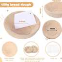 Gejoy 20 Sets Bread Proofing Baskets Bulk 8.5 Inches Round Shaped Banneton Dough Proofing Bowls Kit with Cloth Liner and Plastic Scraper Sourdough Proofing Basket for Home Sourdough Bakers Supplies