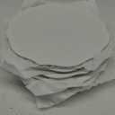 SOUJOY Set of 6 Salad Plate, 8 Inch Porcelain Dessert Serving Plates, Embossed Printing Small Dinner Dish for Pancakes, Steak, Microwave, Dishwasher Safe