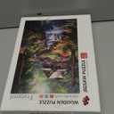 Tucocoo Forest Waterfall Art Jigsaw Puzzle 1000 Pieces Puzzles for Adults, Rustic Wood Cabin Trees Landscape Jigsaw Puzzles for Challenging Family Activity Games DIY Craft Puzzle for Home Decor Gifts