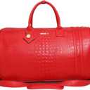 Tote&Carry Apollo 2 Large Rolling Duffle Bag with Wheels, Carry-On Roll Duffel for Travel, Gym, Sports, Daily, Weekend & All-Purpose Use for Men & Women (Crocodile Skin, Red)