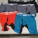 Hanes Big Moves Underwear, Anti-Chafe Boxer Briefs for Boys, 6-Pack, Black-Regular Leg, L