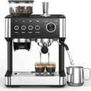 Espresso Machine with Grinder, 20 Bar Expresso Coffee Machines with Milk Frother Steam Wand, Professional Espresso Maker with Removable Water Tank, Cappuccino & Latte Machine for Home