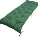 Waterproof Bench Cushion for Garden Furniture Lounger,Outdoor Thicken Bench Seat Cushions with Ties 40"*20" Indoor Dining Bench Pads Green