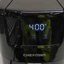 CHEFMAN Mini freidora de aire de 2 cuartos de galn  Freidora de aire compacta digital que ahorra espacio con cesta antiadherente y apta para lavavajillas, comidas rpidas y fciles en minutos, (Negro -)