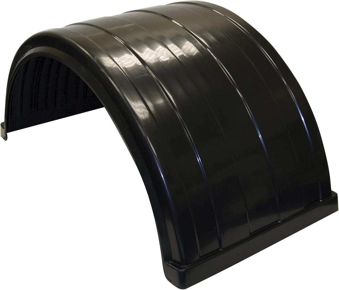 Buyers Products 8590245 Black Poly Fender For Trucks With 22.5 to 24.5 Inch Dual Rear Wheels, Lightweight, Dent Resistant