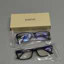 Gaoye 2-Pack of Reading Glasses - Blue-Light Filter, UV Protection - Readers with Rectangle Frames (Black)