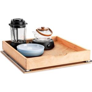 Pull Out Drawers for Kitchen Cabinets, Fully Assembled Wood Cabinet Pull Out Drawer, Pull Out Cabinet Organizer, Fast and Easy DIY Installation, 25”W x 21”D
